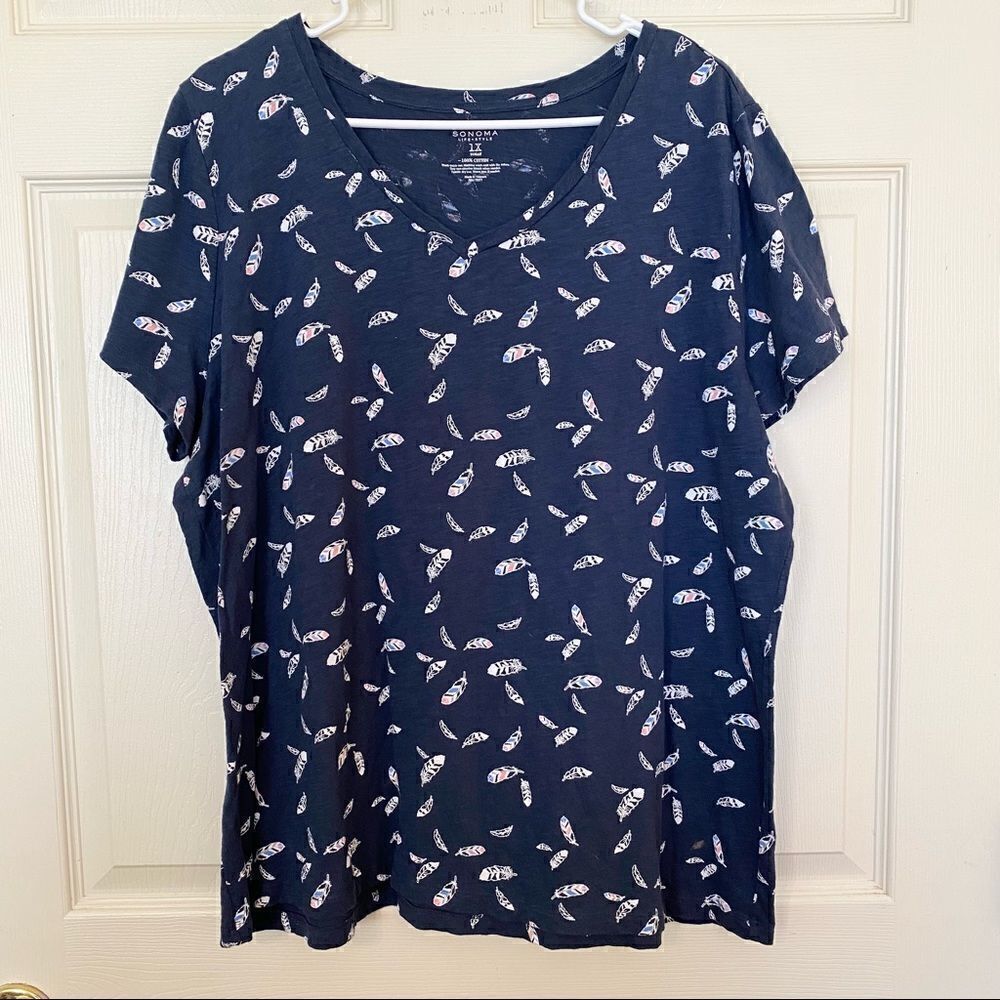Sonoma Feather V-Neck Tee Shirt